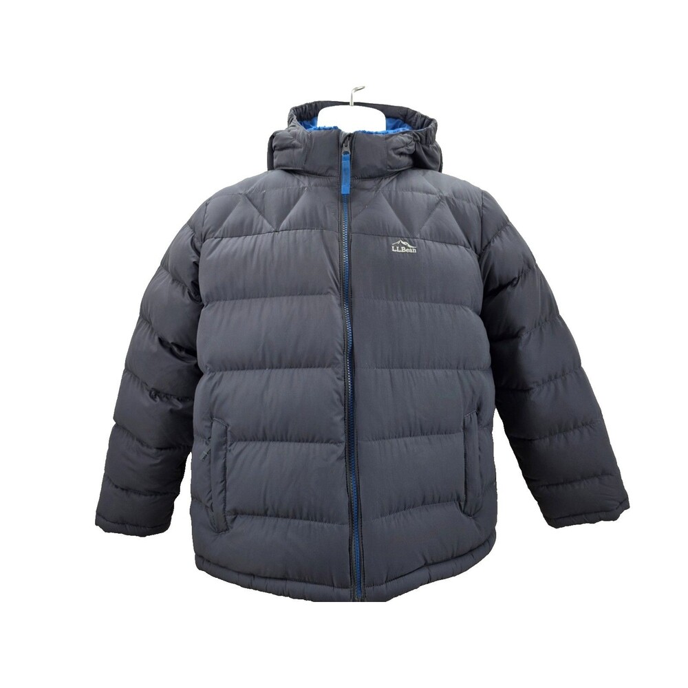 LL Bean Blue  DownTek Puffer Jacket Size Youth XL Blue Fleece Lined